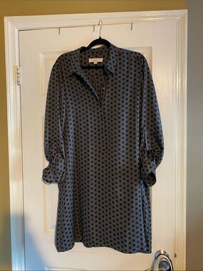 Women’s Loft polka dot shirt dress